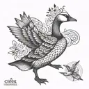 goose tattoo design idea
