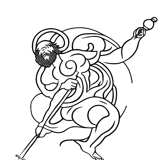 the myth of sisyphus tattoo design idea