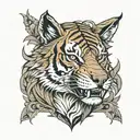 trex tiger wolf   tattoo design idea