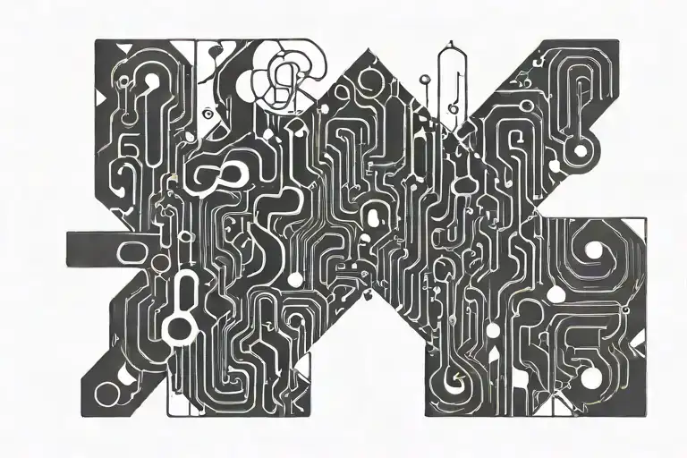 make exclamation points from question marks tattoo design idea