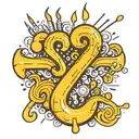 turn question marks into exclamation marks tattoo design idea