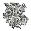 turn question marks into exclamation marks tattoo design idea