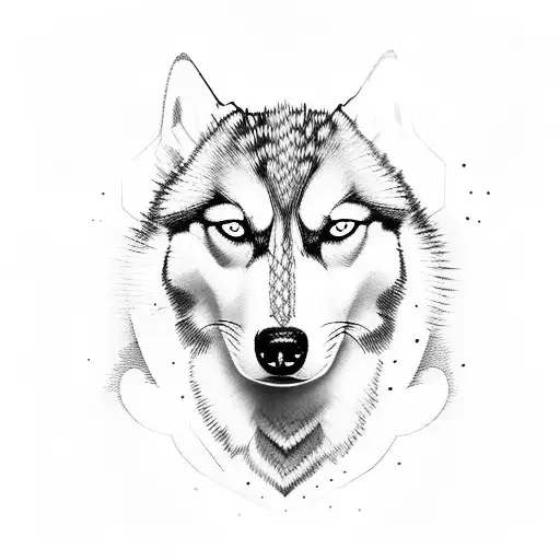 Mestizo Mastin Husky tattoo design idea