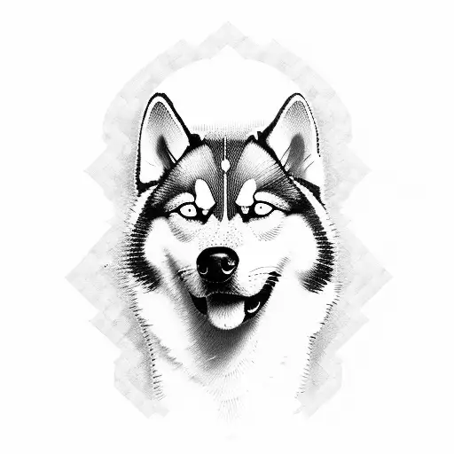 Mestizo Husky Mastin tattoo design idea