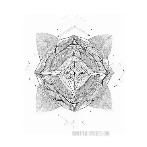 geometric with spanish quotes tattoo design idea