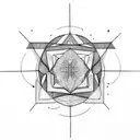 geometric and spanish quotes tattoo design idea