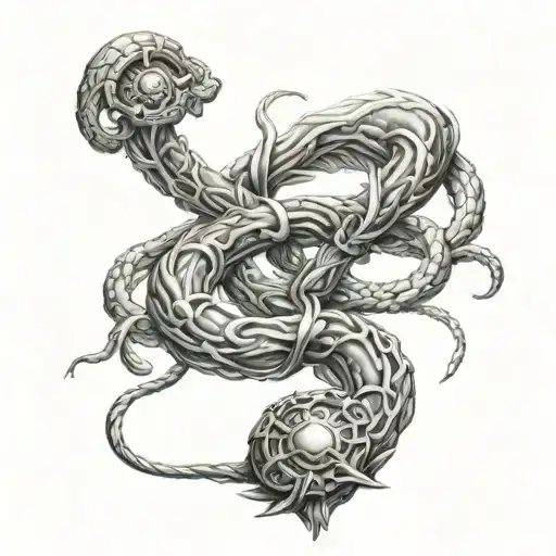 Rod of Asclepius tattoo design idea