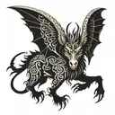 Aries Dragon Donkey tattoo design idea