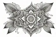 V-shaped mandala tattoo design idea