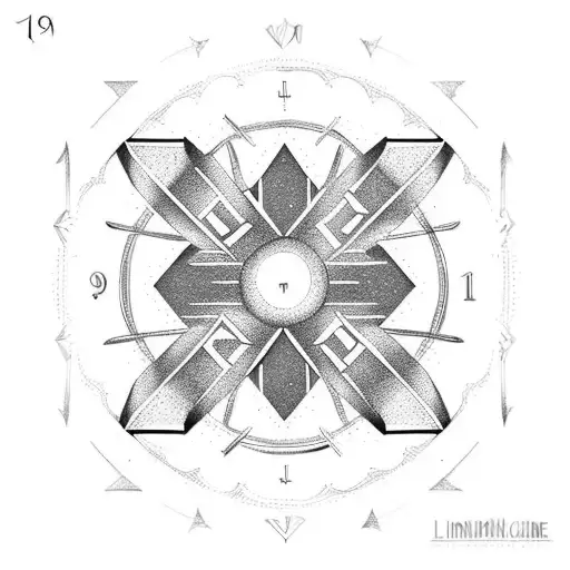 Roman Numeral 197 with You-n-Me in cursive in the middle tattoo design idea