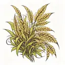 field of grass and grain tattoo design idea