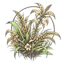 field of grass and grain tattoo design idea