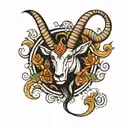 Capricorn tattoo design idea