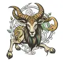 Capricorn tattoo design idea