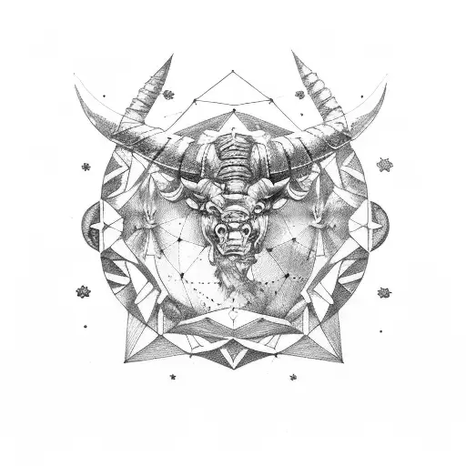 constellation Gemini and Taurus   tattoo design idea