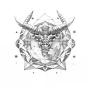 constellation Gemini and Taurus   tattoo design idea