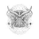 constellation Gemini and Taurus   tattoo design idea