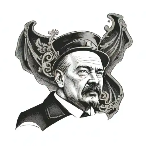 A portrait tattoo of Lenin with a twist, incorporating elements of bdsm and Soviet history tattoo design idea