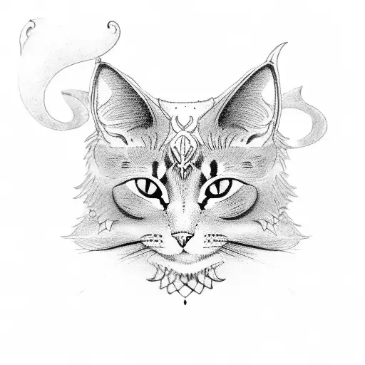 Freya with a cat tattoo design idea