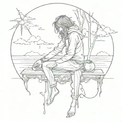 loneliness tattoo design idea