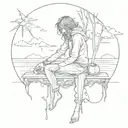 loneliness tattoo design idea