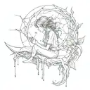 loneliness tattoo design idea