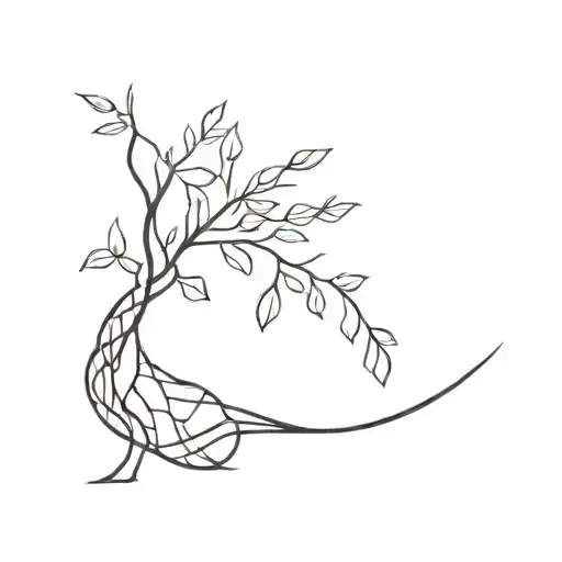 dna tree growing tattoo design idea