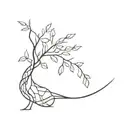 dna tree growing tattoo design idea