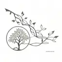 dna tree growing tattoo design idea