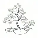 dna tree growing tattoo design idea