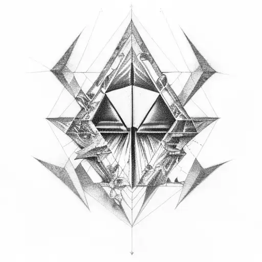 Pink floyd's the dark side of the mon album cover tattoo design idea