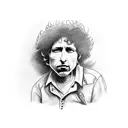 Bob dylan inspired small tattoo tattoo design idea