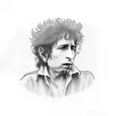 Bob dylan inspired small tattoo tattoo design idea
