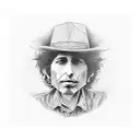 Bob dylan inspired small tattoo tattoo design idea