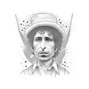 Bob dylan inspired small tattoo tattoo design idea
