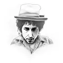 Bob dylan inspired small tattoo tattoo design idea