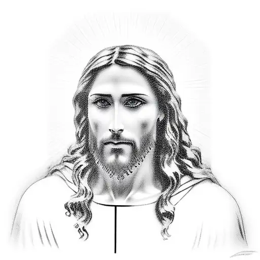 jesus on a cross with the verset mark 9:23 written under tattoo design idea