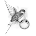 bird + invincible tattoo design idea