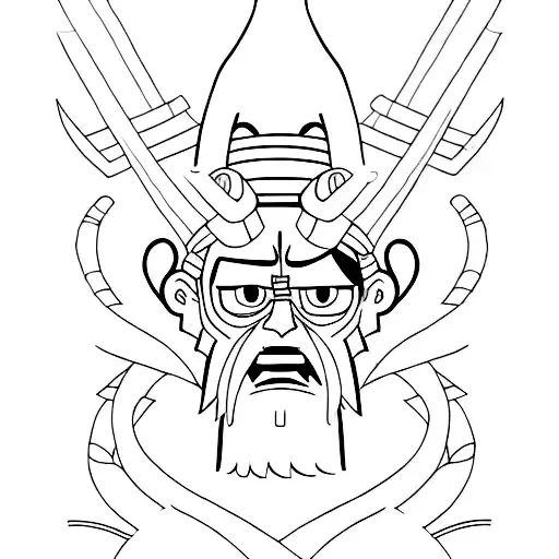 Samurai Jack tattoo design idea