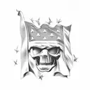 Chevy american flag tattoo design idea