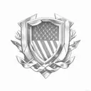 Chevy american flag tattoo design idea