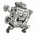 spongebob tattoo design idea