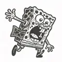 spongebob tattoo design idea