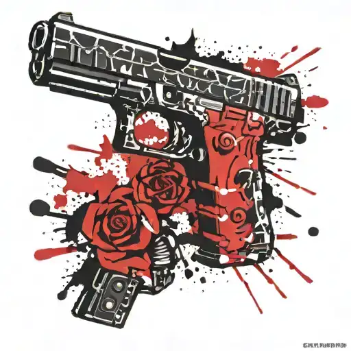 glock 19 gangsta tattoo design idea