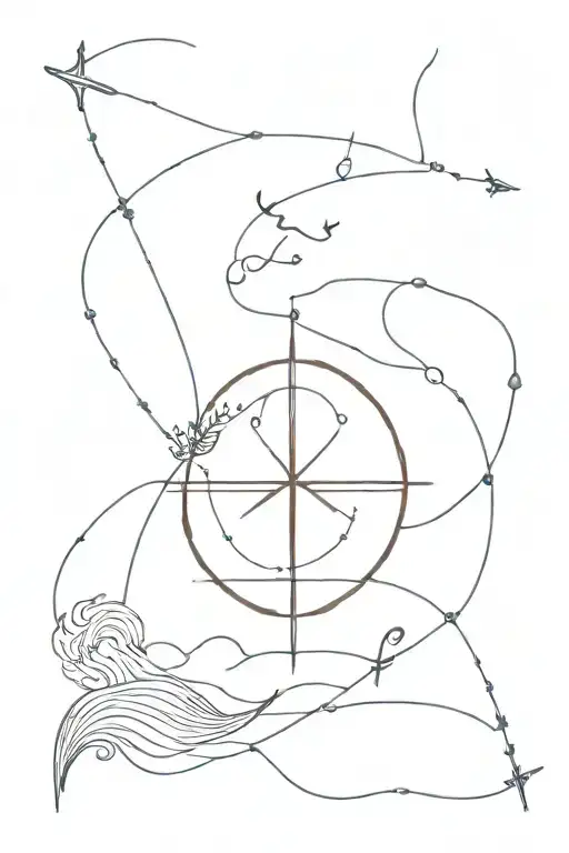 words based of words "of the sea" and "children of the tides" tattoo design idea