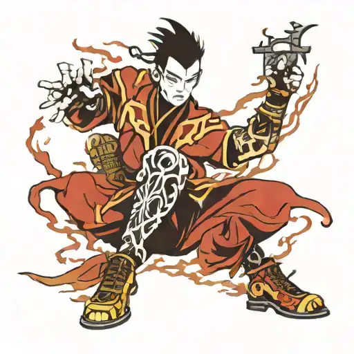 zuko stencil art tattoo design idea