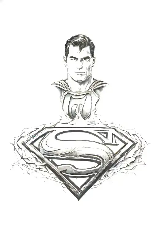 Superman logo tattoo design idea