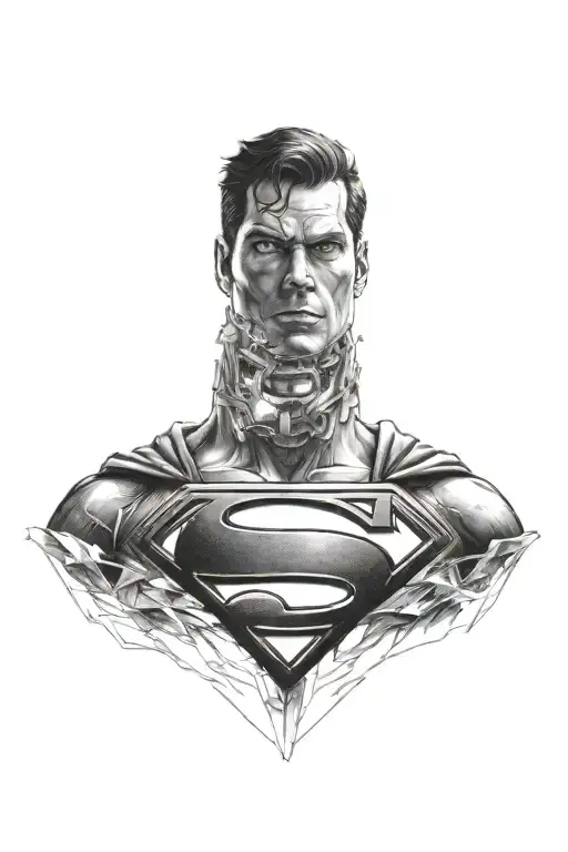 Superman logo tattoo design idea