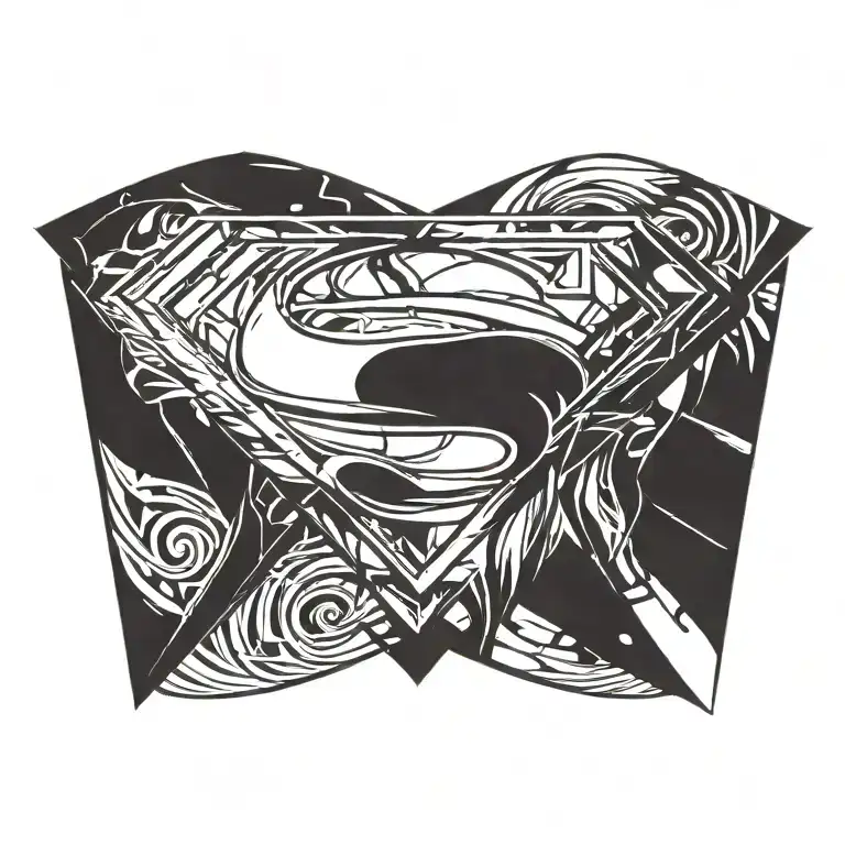 Superman logo alone tattoo design idea