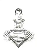 Superman logo tattoo design idea